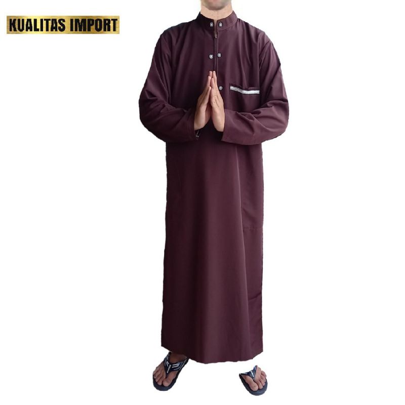 KONVEKSI BESAR Jubah Al Harby ORIGINAL pria dewasa PLUS PECI  bahan adem gamis pakistan pria full panjang / JDW