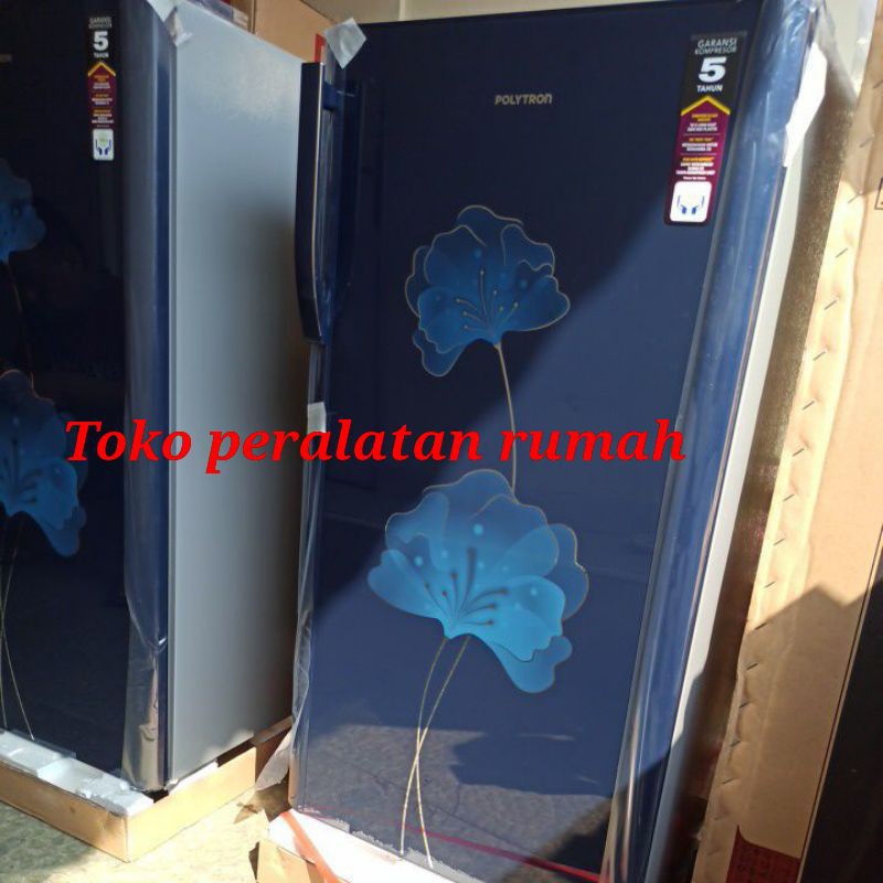 LEMARI ES 1 PINTU POLYTRON PRA 16 BN KULKAS POLYTRON PRA16BN AUTO DEFROST PRA 16BN