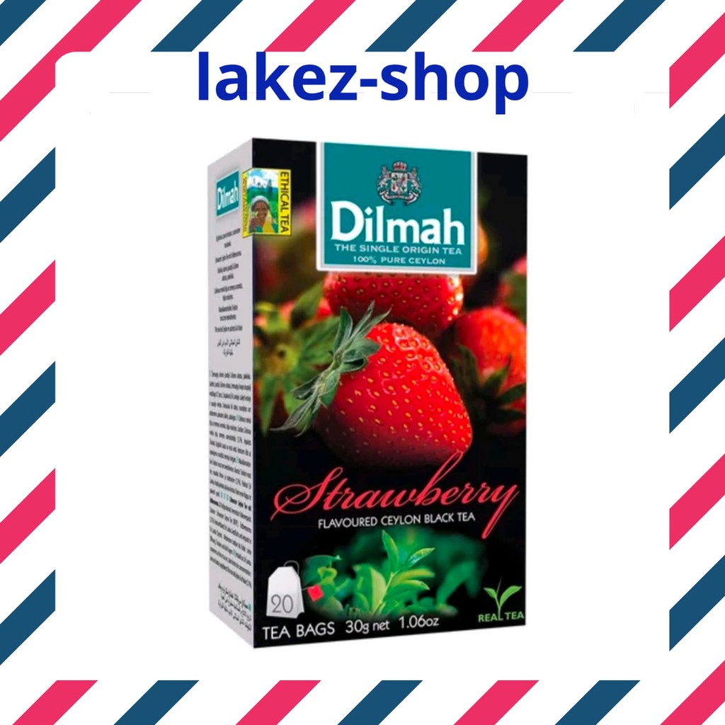 

Dilmah Strawberry Tea / Teh Strawberry/ Instant Black Tea 20 bags 30g