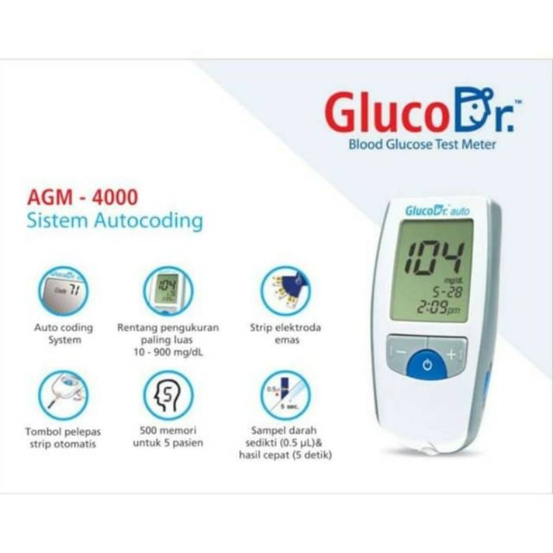 ALAT GLUCO DR AUTO AGM 4000 TANPA STRIP