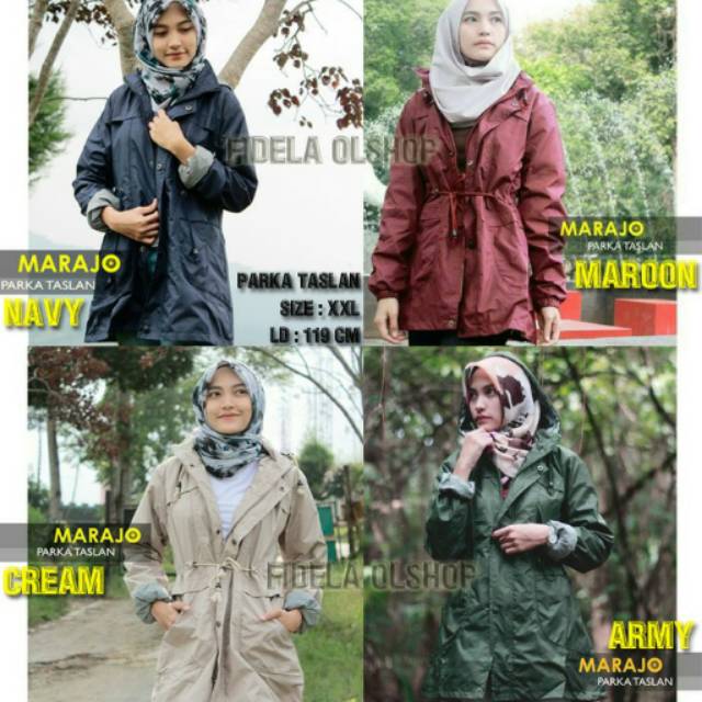 Jaket Parka Taslan XXL / Jaket Parka Wanita / Parka Taslan XXL / Parka Taslan Jumbo / Parka Big Size