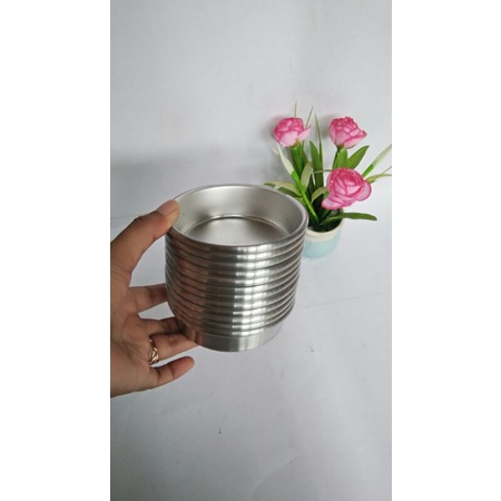 Loyang Bolu Tart Mini/Loyang Bulat press/Loyang Roti Burger Diameter 10 cm Tinggi 3 cm Bahan Tebal