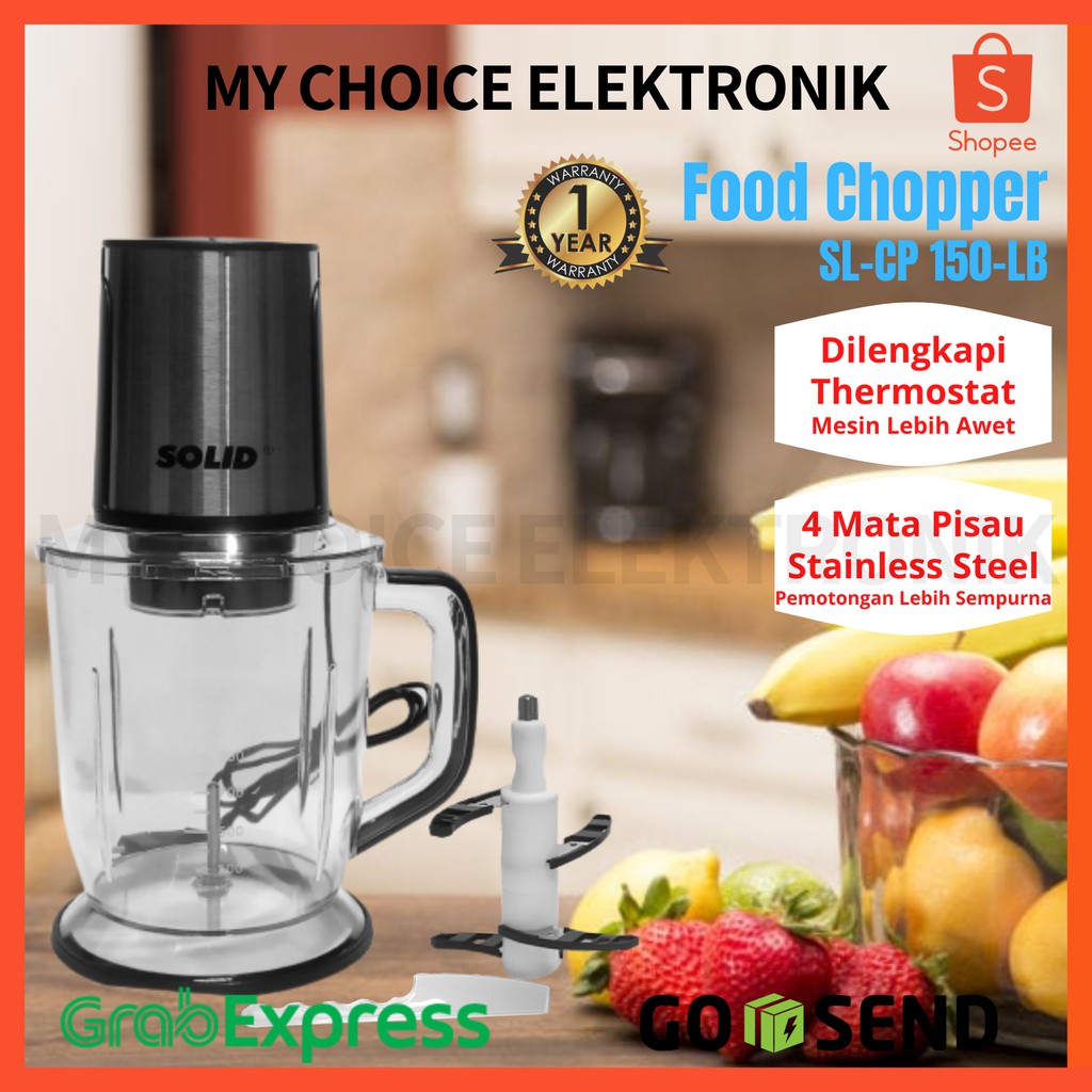 SOLID Food Chopper SL-CP 150-LB Penggiling Daging - Garansi Resmi 1Thn