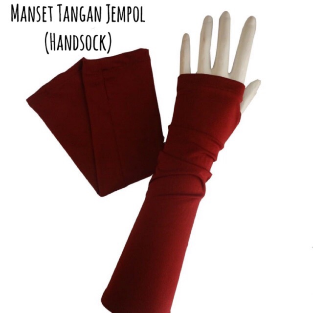 Manset Tangan Jempol (Handsock) bahan Kaos PE