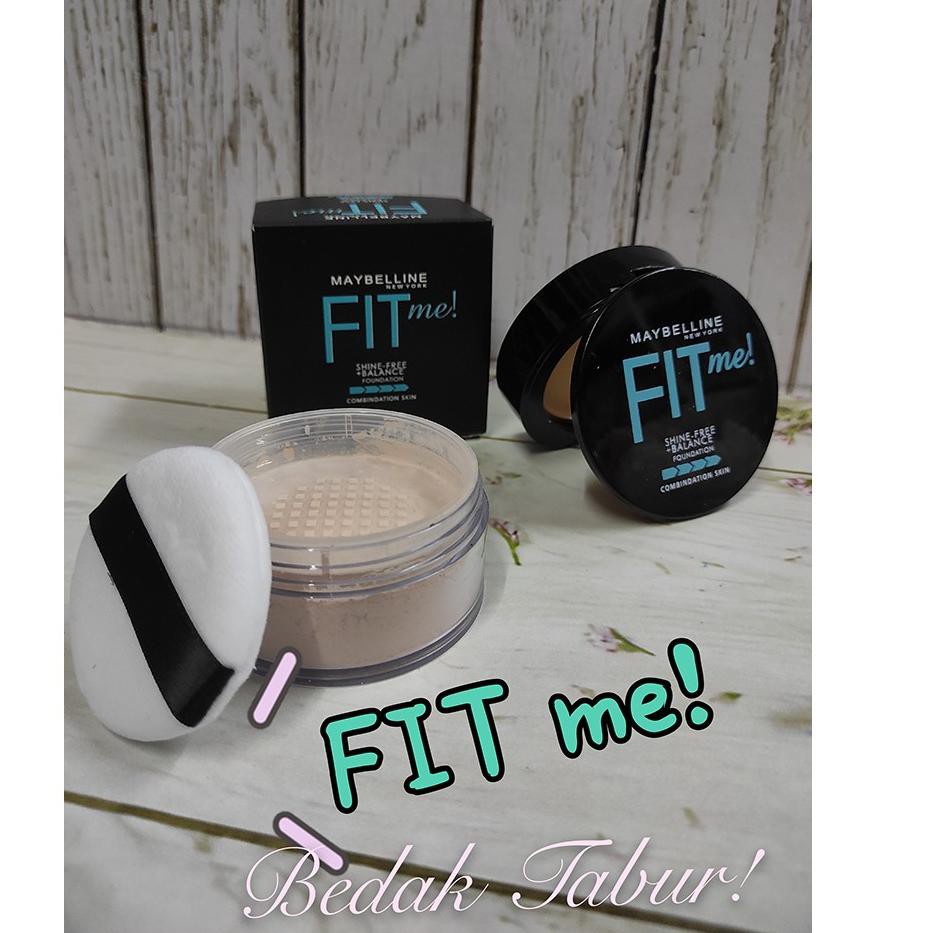 Bedak Tabur Mayelline Fit Me 2in1 Shine Free+Balance Bedak Tabur Dan Padat