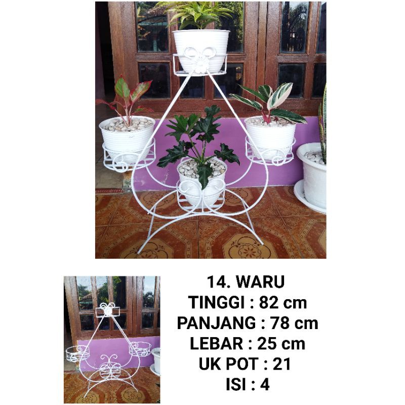 RAK BUNGA BESI LOVE KERANJANG