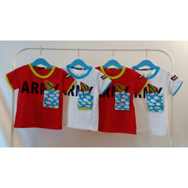 Kaos Boy Army Impor Anak