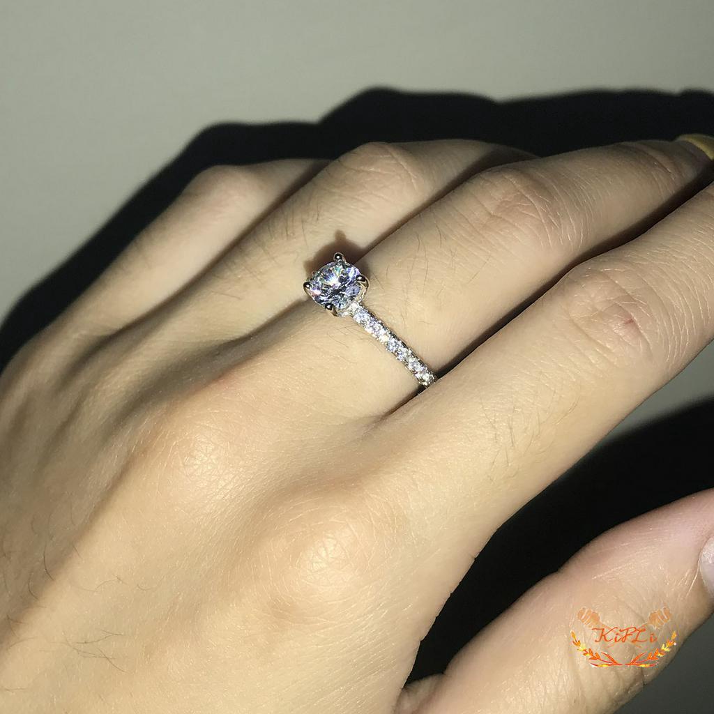 Cincin Titanium Anti Karat Wanita,Emas Perak 925,Berlian Perhiasan