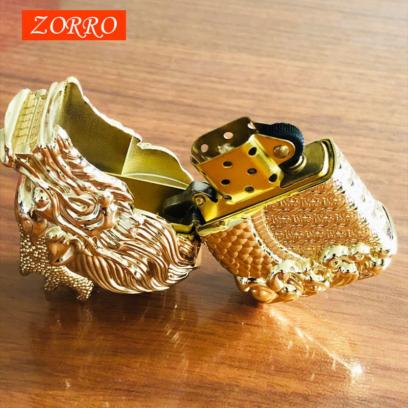 Zorro lighter elegant Dragon/Korek api sumbu naga keren Original Import