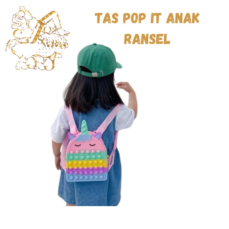 TAS POP IT ANAK JUMBO RANSEL MUAT HP PONY BAG GEMOY BESAR