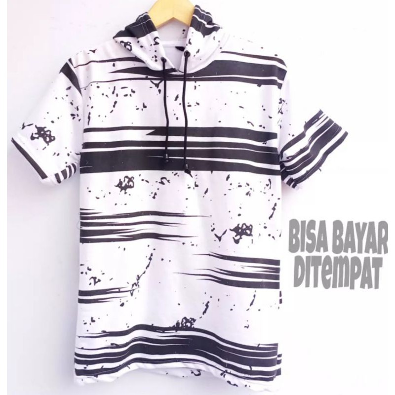 Kaos Kupluk Distro / Hoodie Kupluk Lengan Pendek / Hoodie Kupluk Printing / Kaos Distro Kupluk Murah