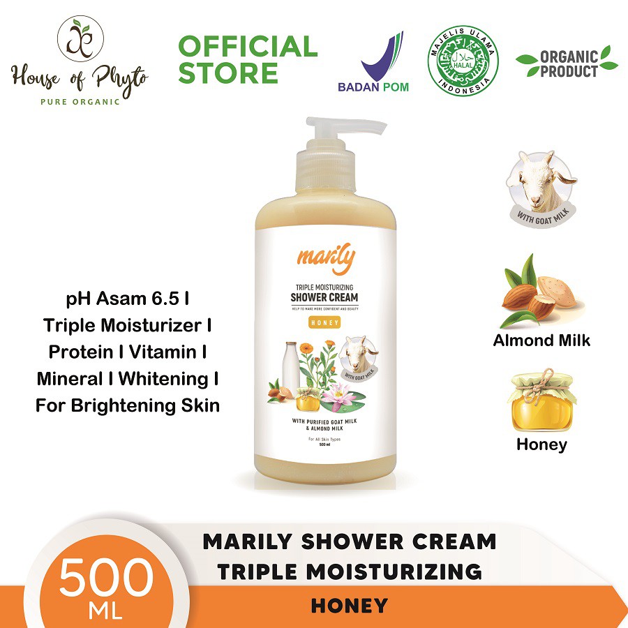 Marily Shower Cream - Honey [500ml]