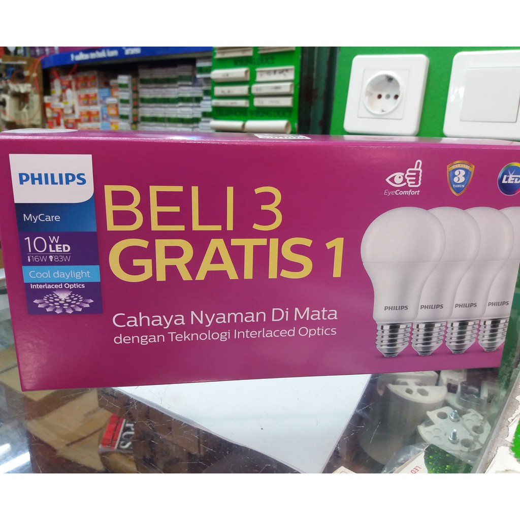 Philips MultiPack MyCare PAKET Led Bulb 10Watt Putih isi 4pcs