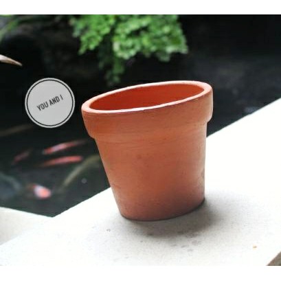  Pot  Semai Terracotta Nature 3cm Kaktus  Tanah  Liat  Bakar 