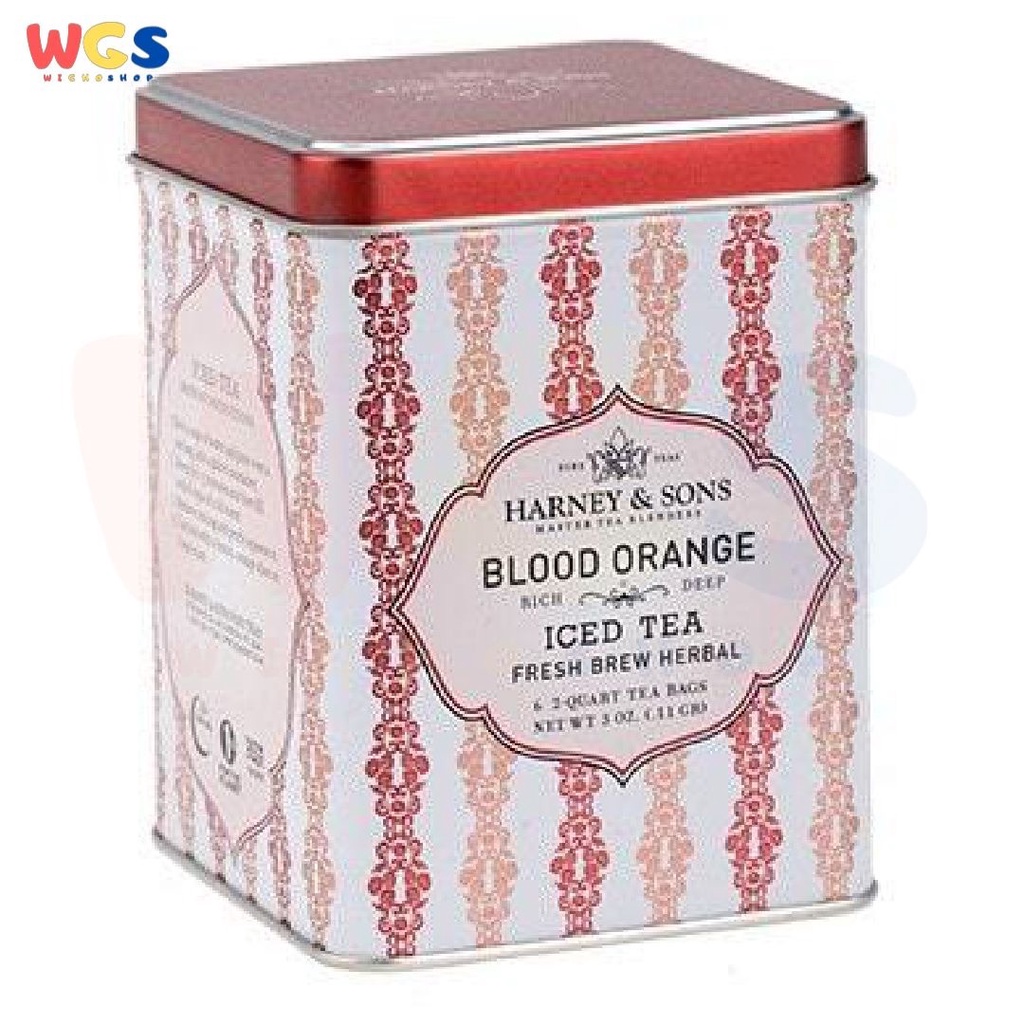 Harney &amp; Sons Blood Orange Iced Tea Fresh Brew Herbal 3oz 85g