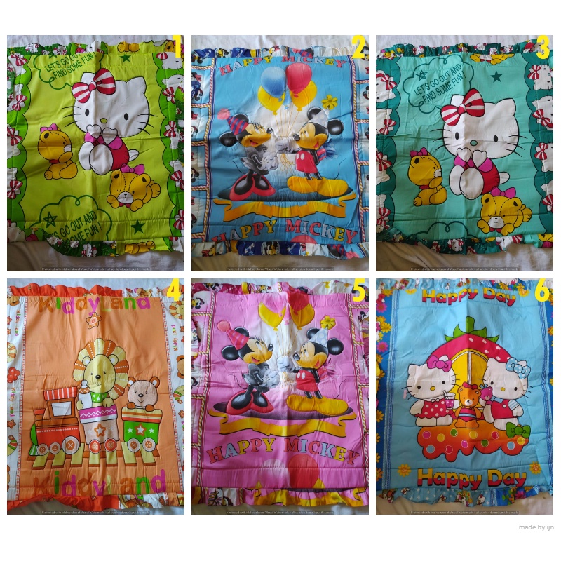 ❤ IJN ❤ [COD] SARUNG BANTAL LANTAI 70X70 RUMBAI PREMIUM KARAKTER ANAK