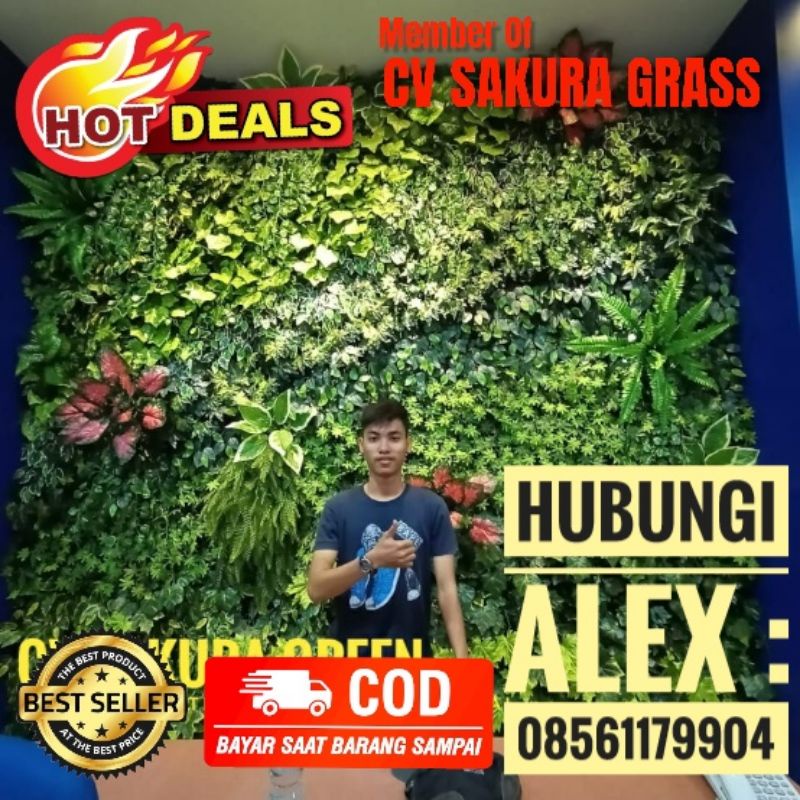 TANAMAN SINTETIS - VERTICAL GARDEN DINDING - TAMAN SINTETIS DINDING