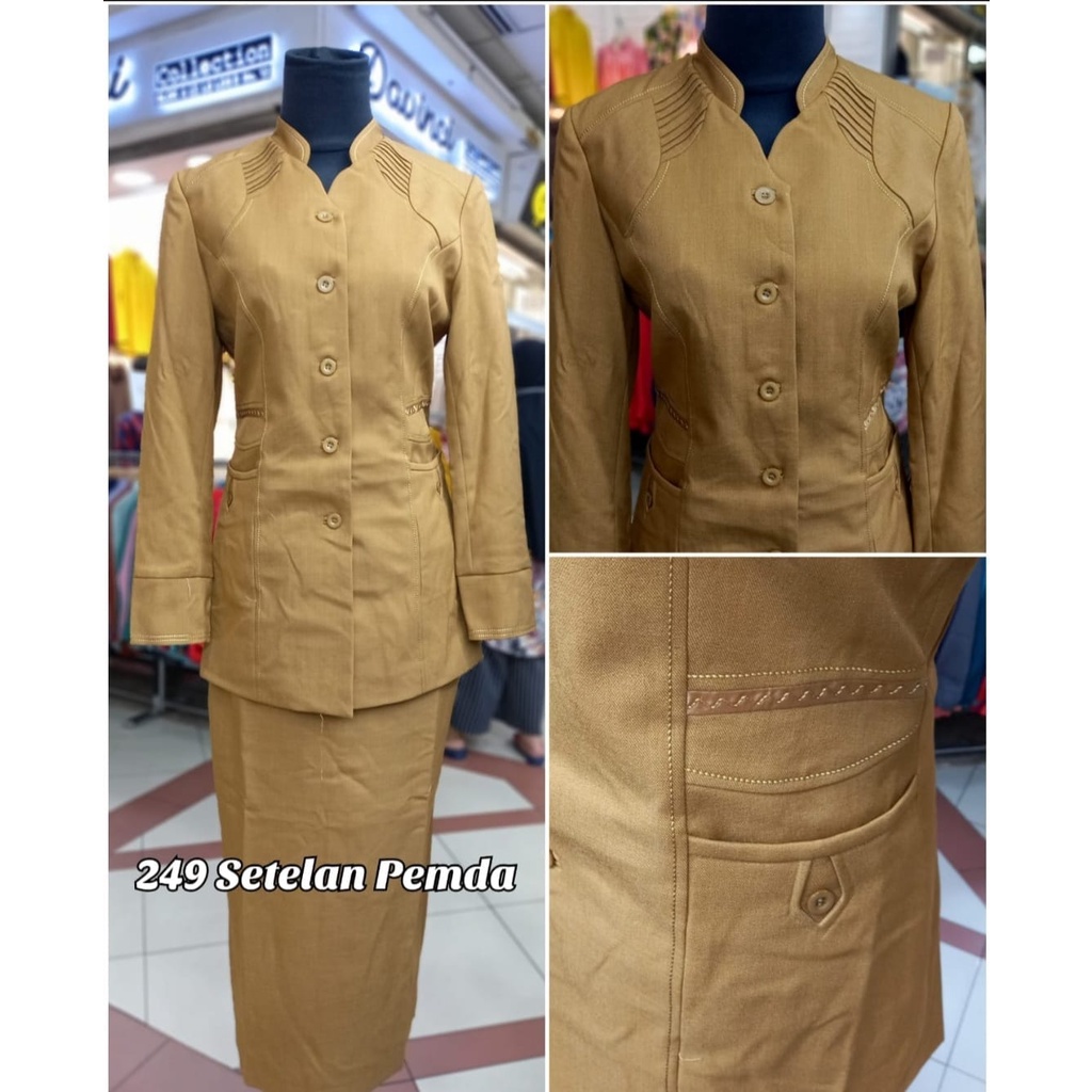 Blazer pemda terang 249, pemda aceh 249 dan pemda terang 250 setelan Rok seragam Guru dan PNS-Pakaian Pemda terbaru-blazer terbaru