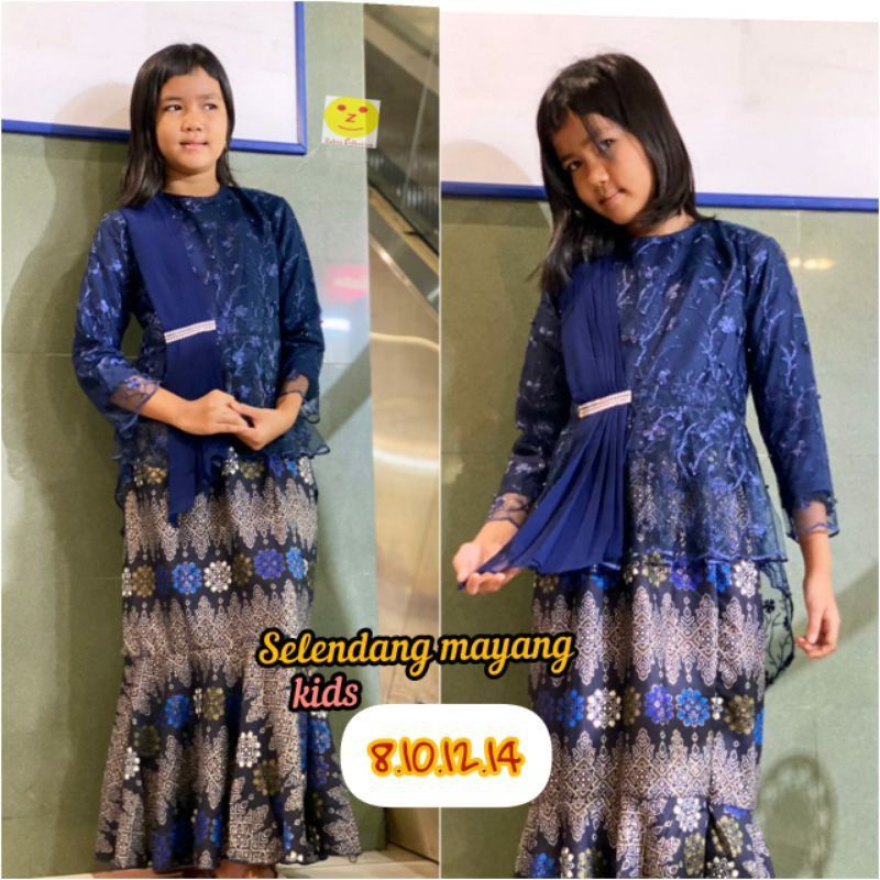 SETELAN KEBAYA ANAK SELENDANG//KEBAYA AURORA TULLE//KEBAYA ANAK MODERN