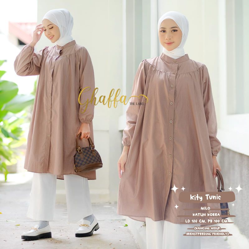 Tunik muslimah polos / Kity tunik by ghaffa the label / Tunik modern polos