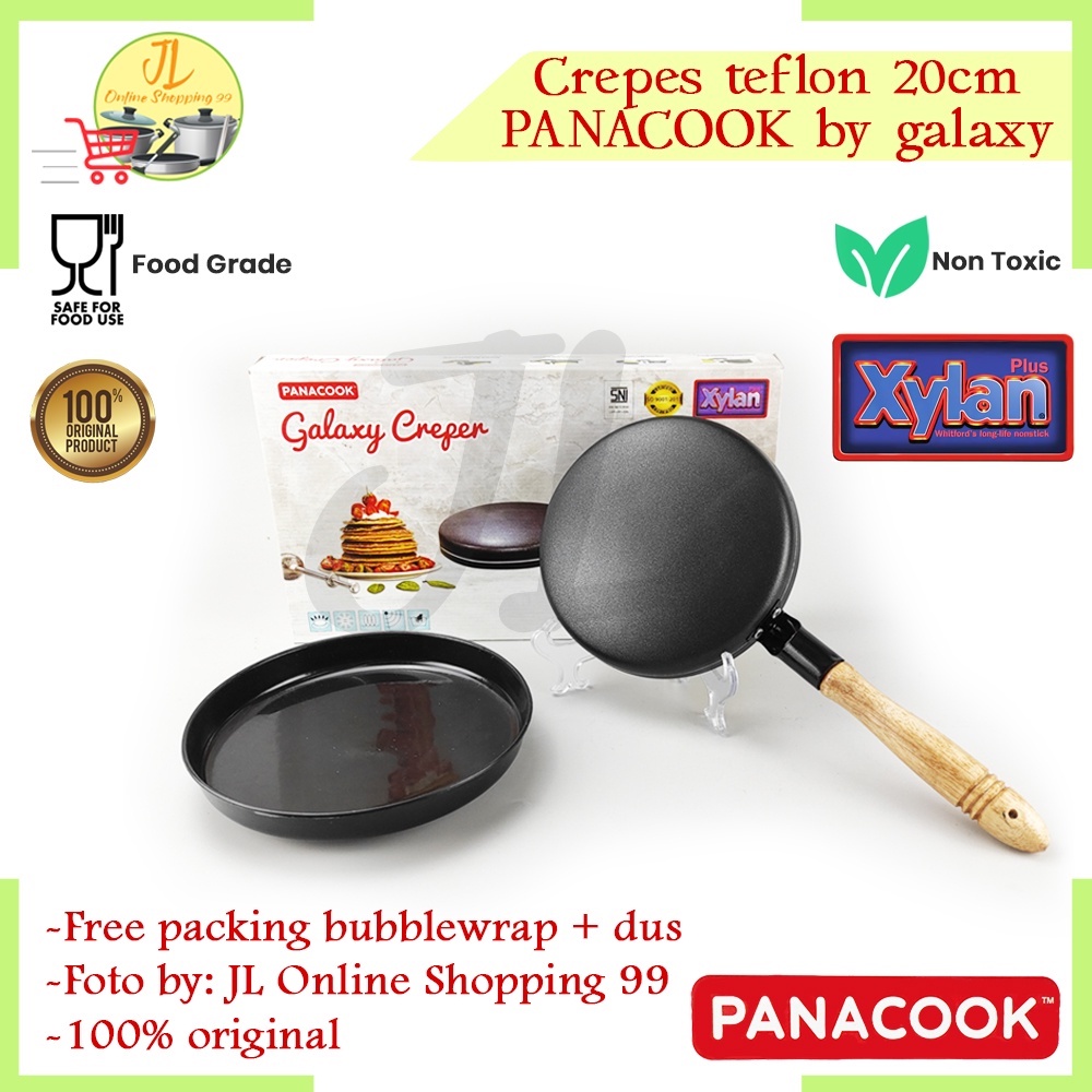 Crepes pan teflon 20cm SUPER GALAXY / Cetakan kue dadar, lumpia, crepes pan teflon anti lengket