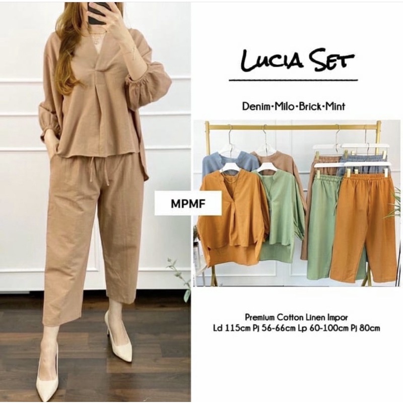 Lucia set ( top + celana )