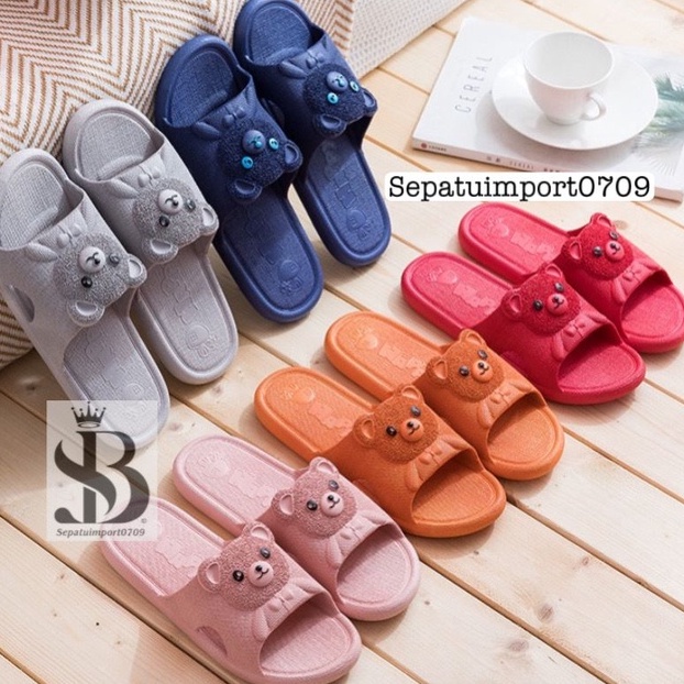 Sandal Rumah Berkualitas Karet BEAR MINSOO Jelly Import