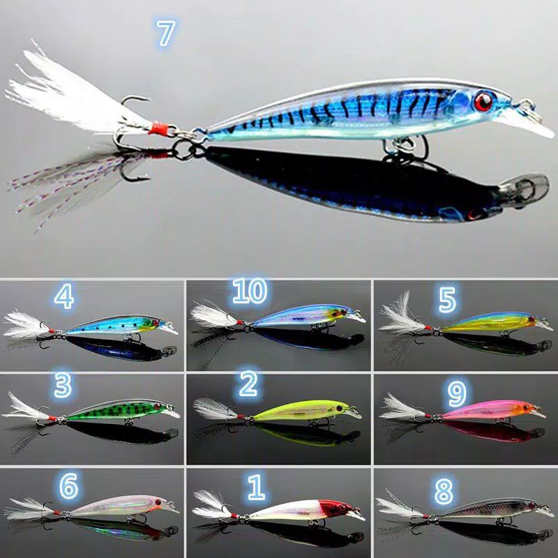 ( G6 ) 1 pcs umpan minnow 7.5 cm 7.2 gram