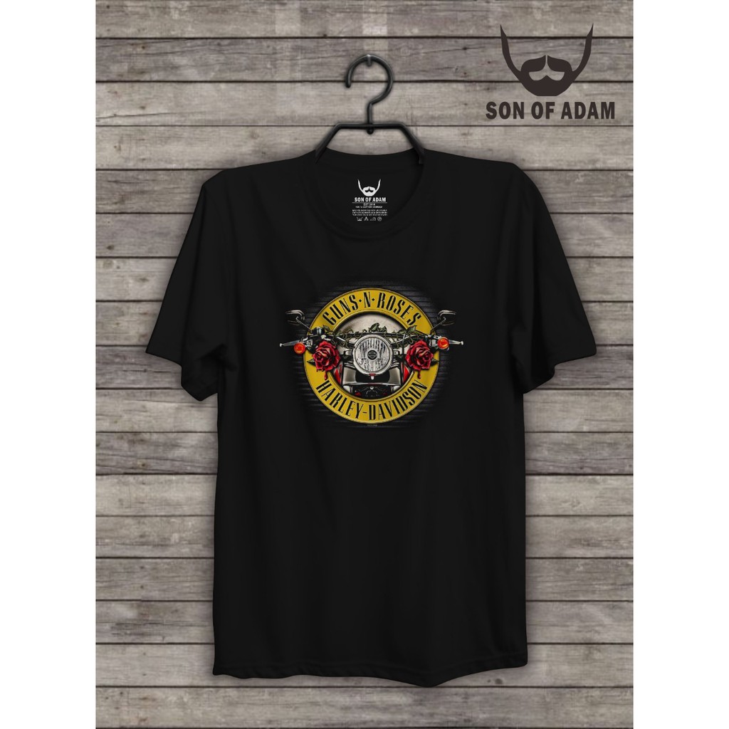 KAOS PRIA SABLON DTG GUNS N ROSES HARLEY DAVIDSON