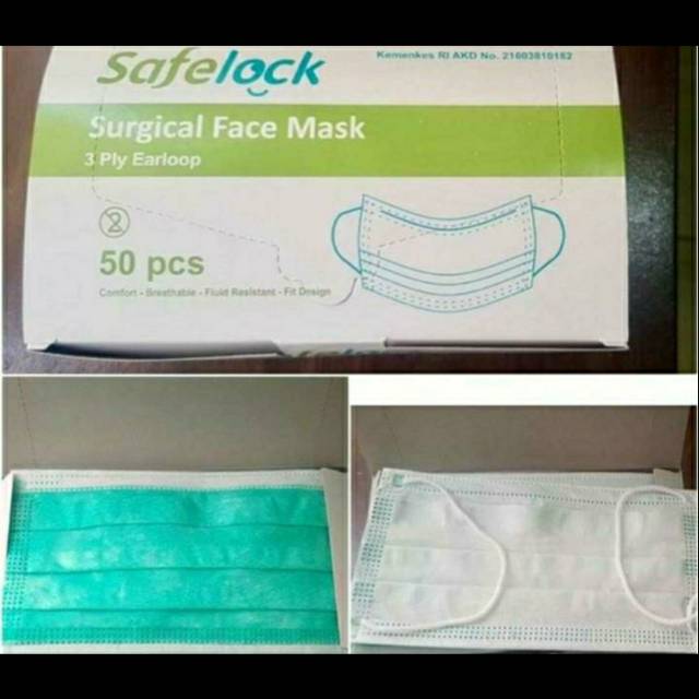 Masker Earloop Safelock l Masker Cantol l Masker Telinga