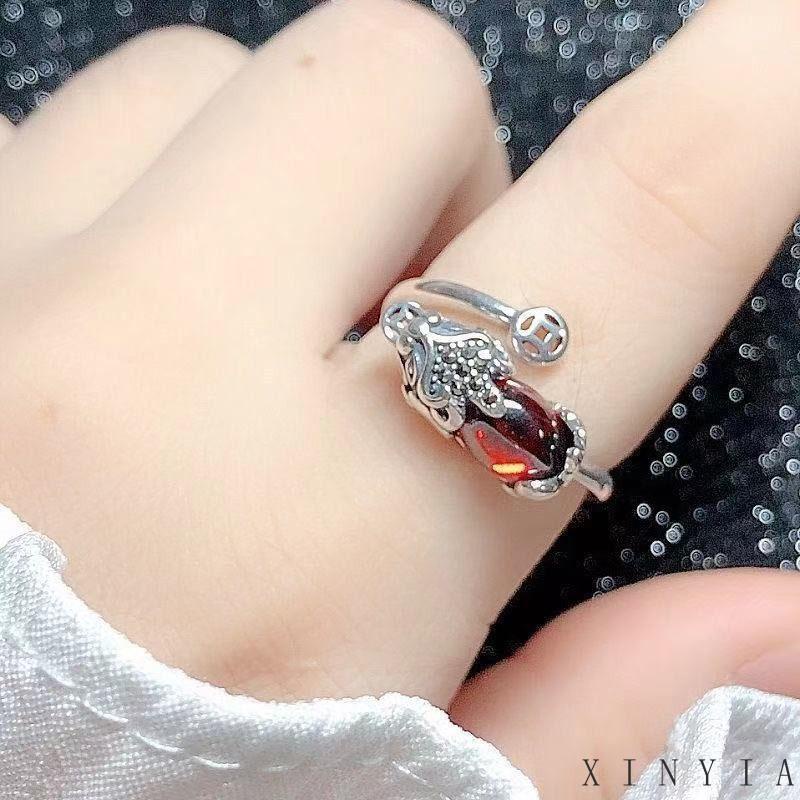 Cincin Model Terbuka Desain Fortune Gaya Retro