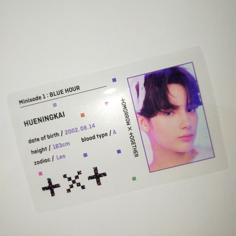 PHOTOCARD OFFICIAL PC TXT BLUE HOUR VR HUENINGKAI