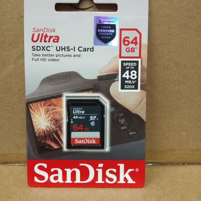 SanDisk ULTRA SDHC 64GB MEMORY CAMERA SD CARD 64GB- GARANSI RESMI ORIGINAL