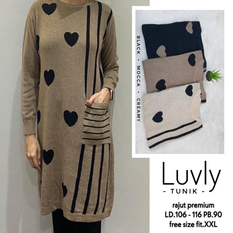 BAJU TUNIK RAJUT TERBARU / TUNIK RAJUT KEKINIAN MURAH / RAJUT LENGAN PANJANG MUSLIMAH / TUNIK DEWASA