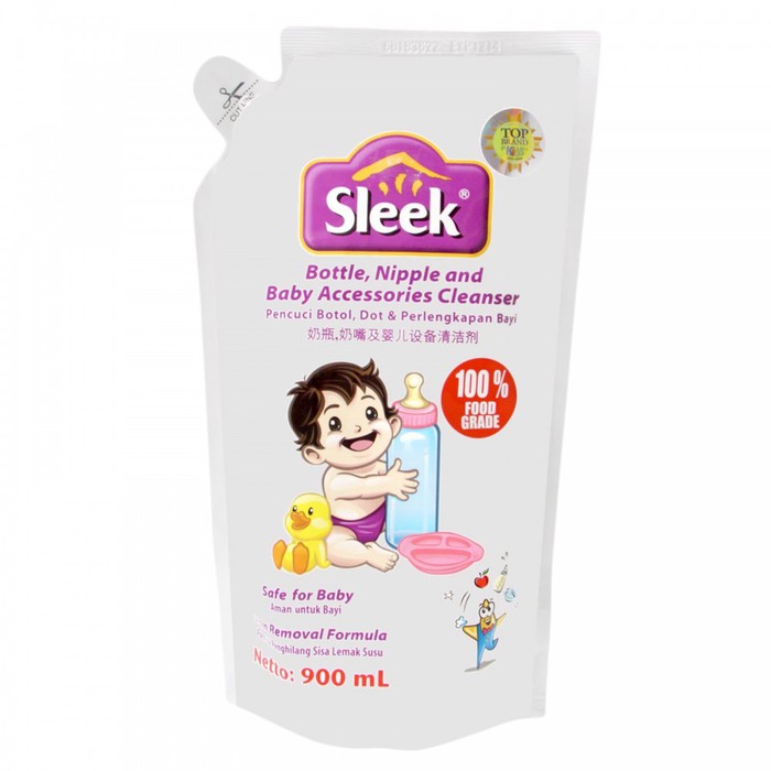 Sleek Nipple And Bottle Cleanser 900ml Sabun Pembersih Bayi