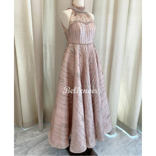 Gaun Pesta Rosegold merk Bellenoir (preloved) Dress Rosegold