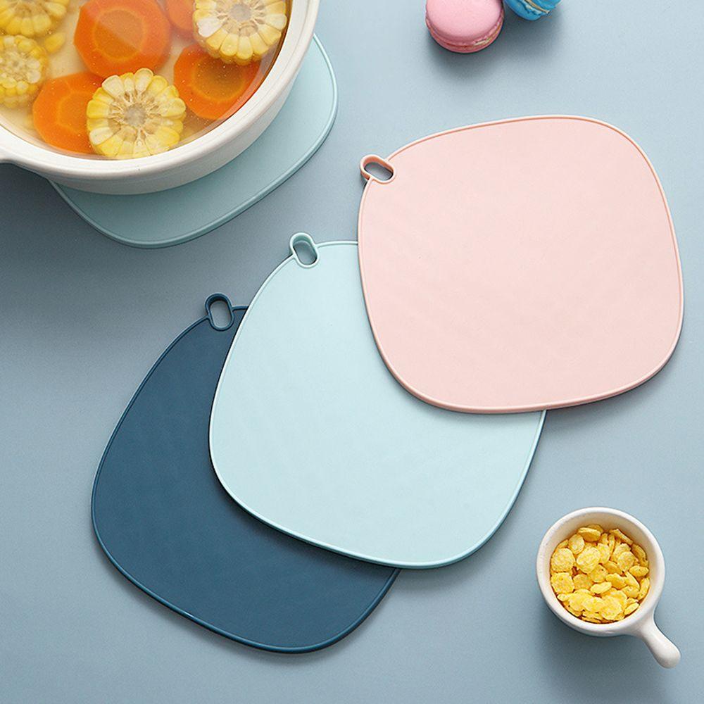 Populer Coaster Tahan Panas Dekorasi Meja Perlengkapan Dapur Bulat Silikon Mat Pot Holder