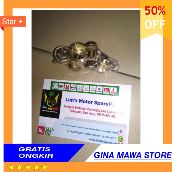 Kepala Aki-Terminal Aki-Klem Accu Kuningan Kecil NS 40  NS 40Z  NS 40ZL  NS 60  NS 60L Set