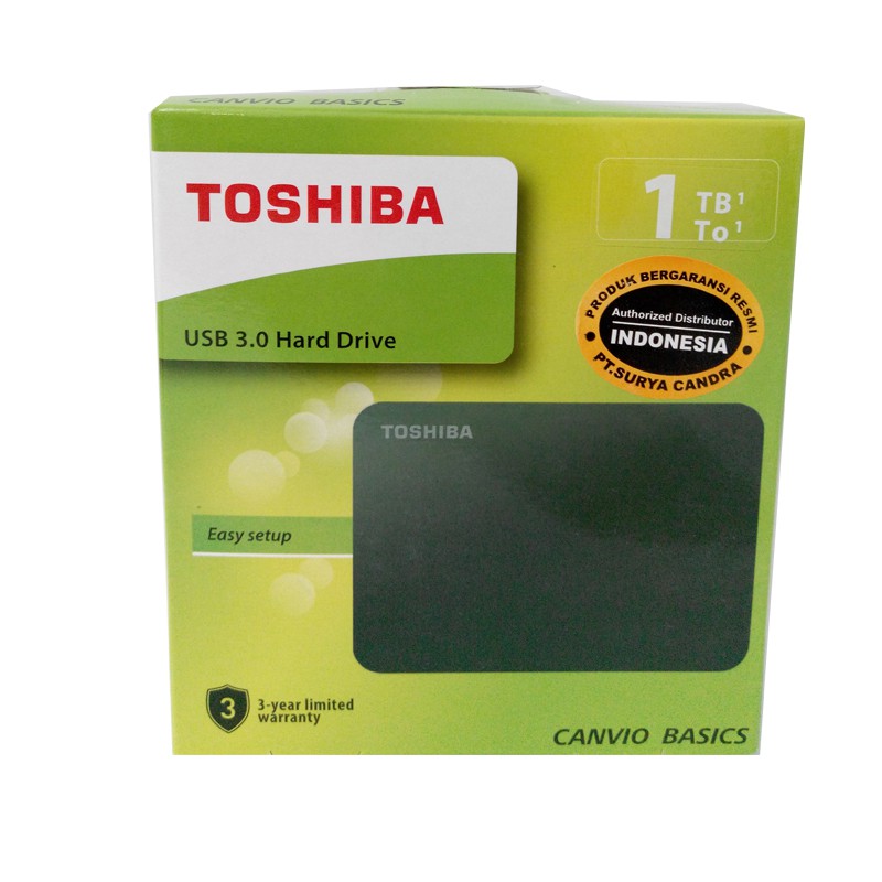 Toshiba Canvio Basics USB 3.0 2.5&quot; 1TB Portable External Hard Disk