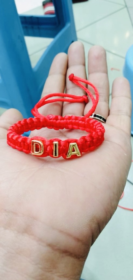 Gelang nama // gelang huruf // gelang rajut // gelang inisial // gelang alphabet // gelang abjad