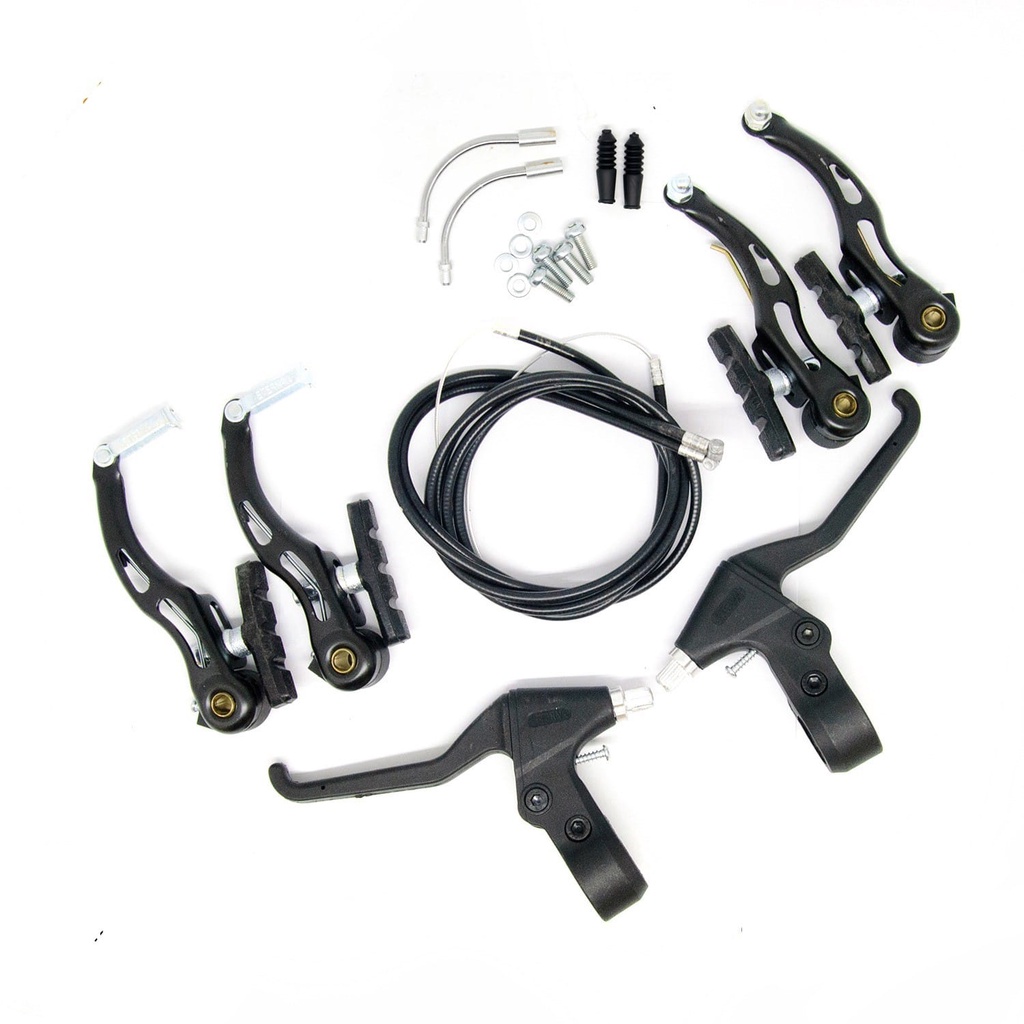 Rem V Brake Satu Set / Full Set Rem V Brake Sepeda Lipat MTB Roadbike