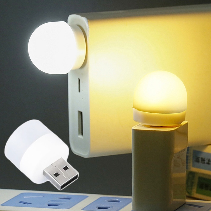 Lampu Malam Led USB Plug Power Charging Portable Proteksi Anak Untuk Baca Buku / Komputer / Kamar Tidur