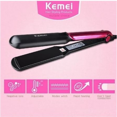 [ Cinicini ] Cantokan rambut kemei KM-2113 Ceramic heating straight iron hair