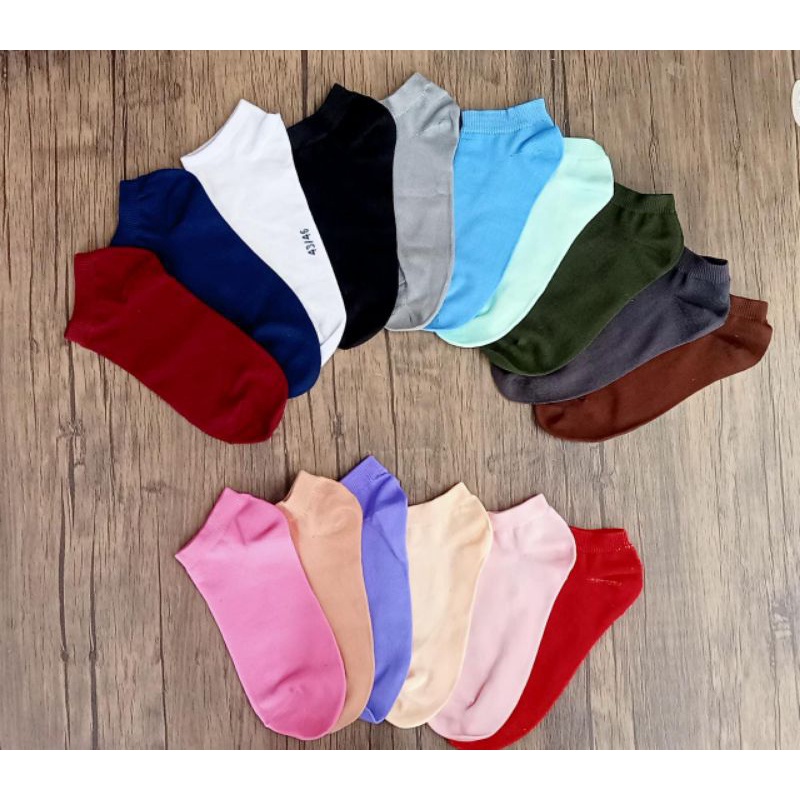 KAOS KAKI MATA KAKI DEWASA POLOS MK/SEMATA KAKI PENDEK UNISEX/ANKLE LOWCUT-3