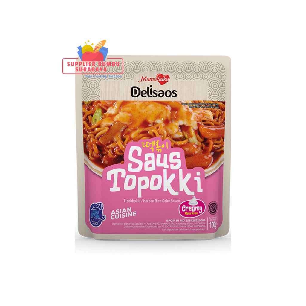 MamaSuka Delisaos Saus Topokki Tteokbokki Halal 100g