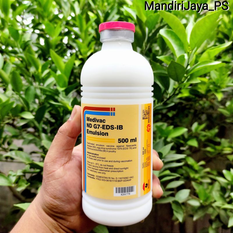 Vaksin Medivac ND G7 EDS IB 500 ml Vaksin Ayam Mencegah Tetelo G7 Cacat Telur & Saluran Pernapasan