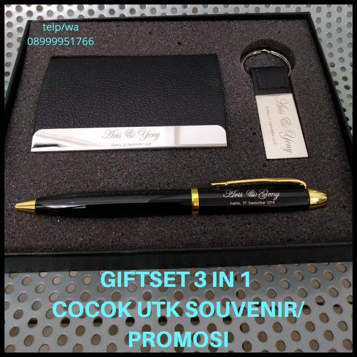

Starlight | Giftset 3Pcs Pack Pulpen Card Holder Dan Gantungan Kunci