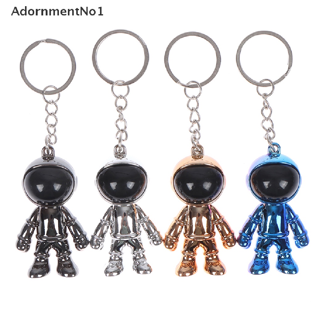 (AdornmentNo1) Gantungan Kunci Bentuk Astronot Luar Angkasa 3D Bahan Alloy