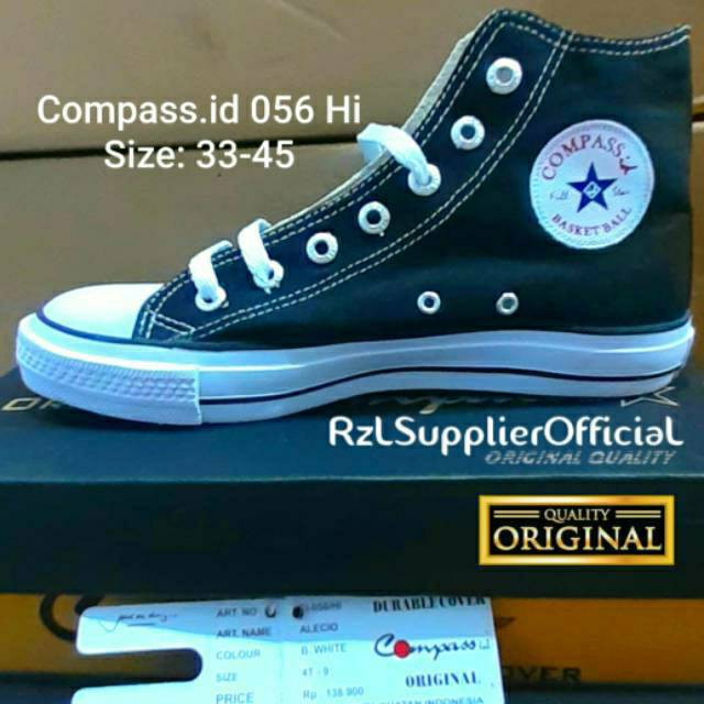 Sepatu Compass Original  / Sepatu Sekolah Compass 056 Hi 33-45 #Compass #Sepatu #Sepatuoriginal
