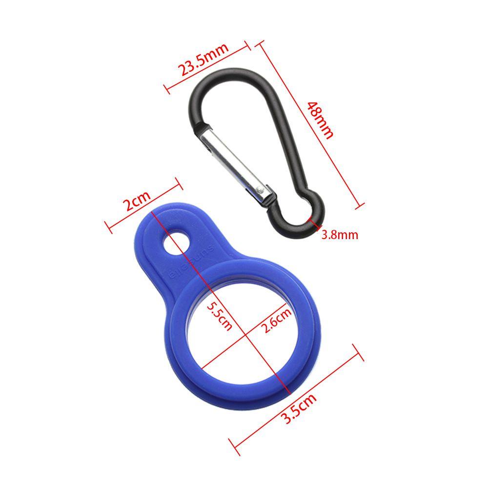 Lanfy Gesper Botol Air Gantungan Kunci Aluminium Alloy Alat Luar Ruangan Silikon Carabiner Klip Gesper Kait Olahraga Kettle Buckle